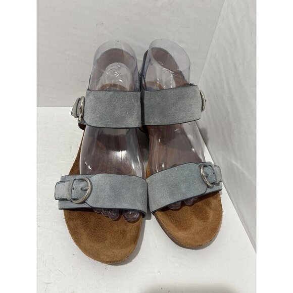 SOFFT Vaden Wedges CHAMBRAY COLOR Sandal size 8.5 Blue - Picture 2 of 7